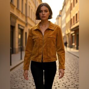 BAGATELLE COLLECTION NY LG  STREETWEAR SPORTY JACKET POCKETS ZIPS SUEDE FEEL